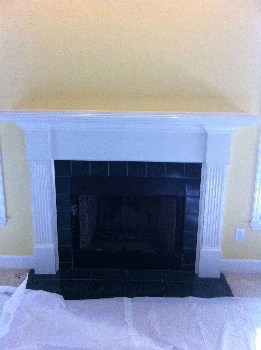 Simple Fireplace before transformation