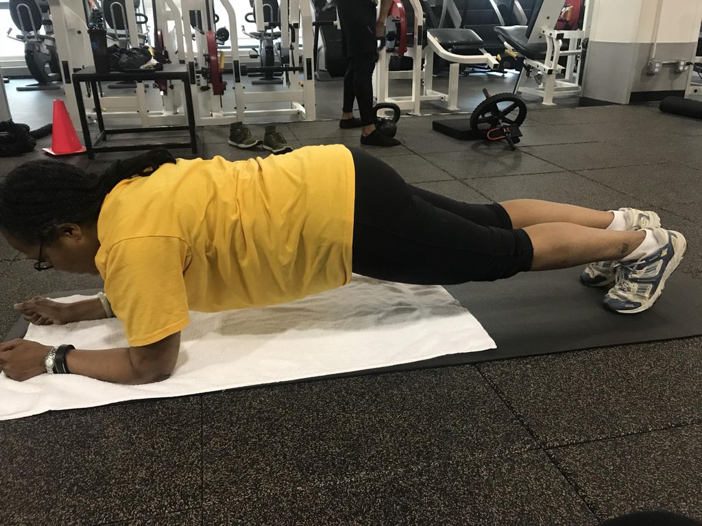 Core workout. When we started my client couldn’t s