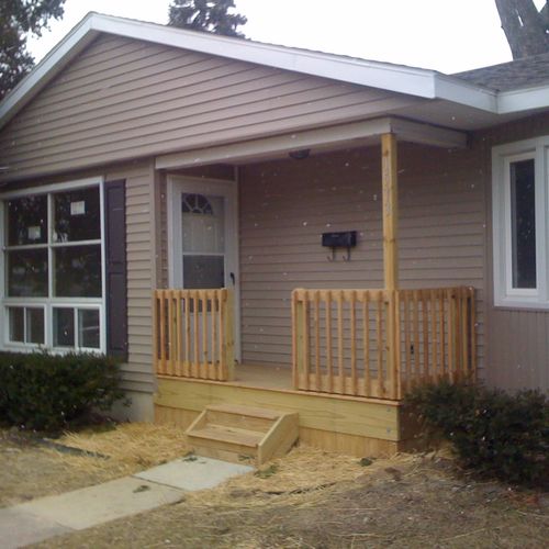 This project was all encompassing. Siding, decking