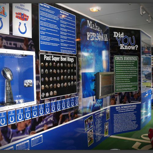 Interior display graphics for Colts In Motion trav