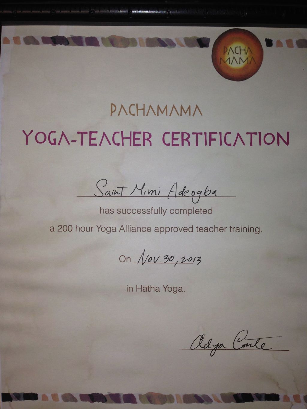 Yoga Teacher Certification with Pachamama