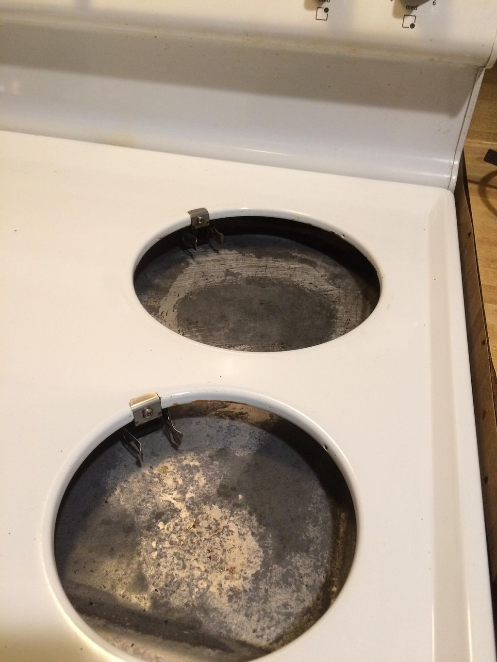Stove top after cleaning 