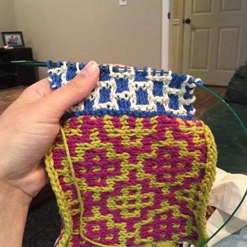 Slip-stitch purse