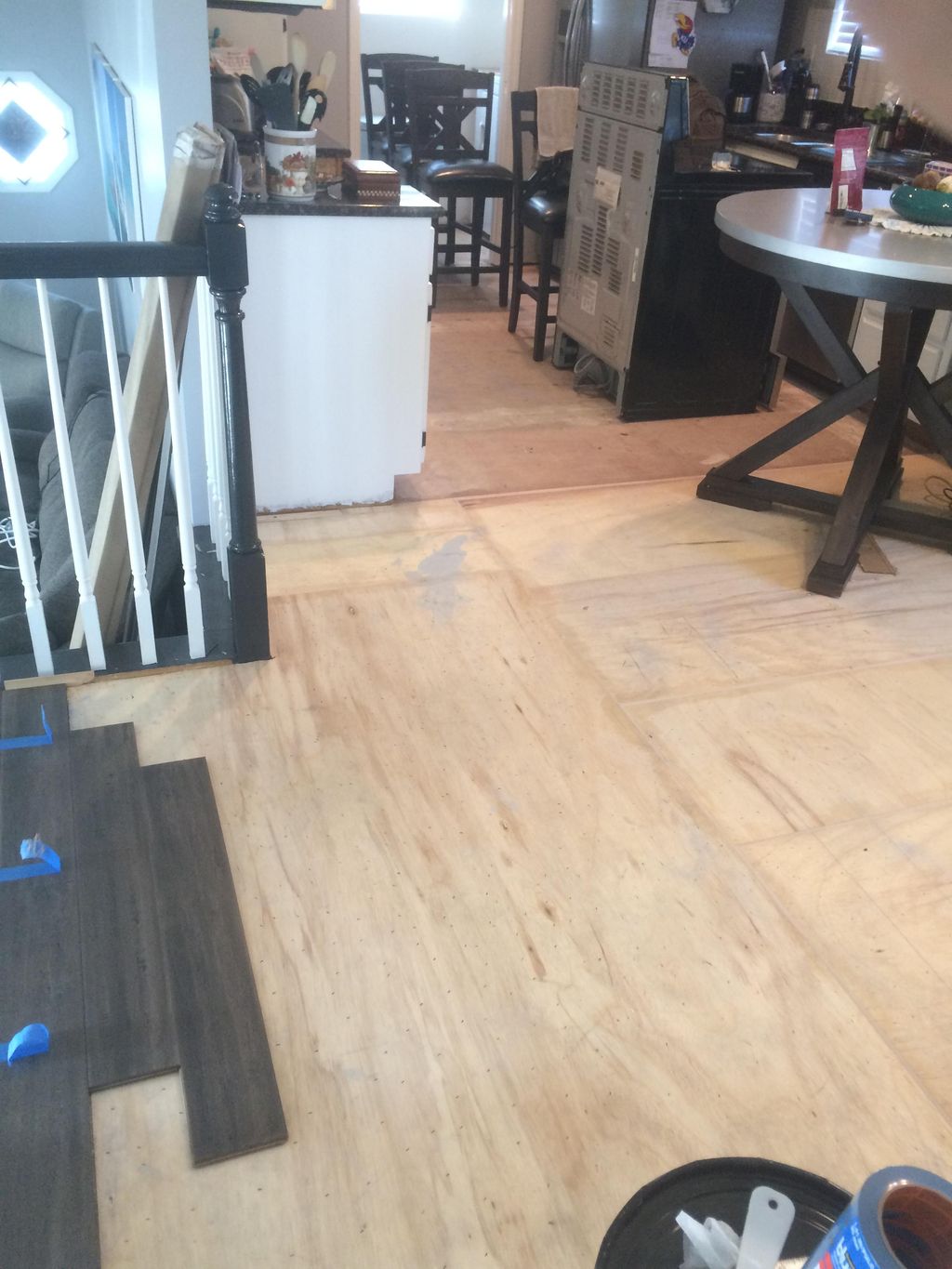 Bamboo Flooring Install - In Progress