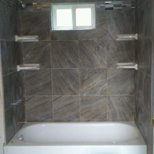 bathroom tile installation (After)