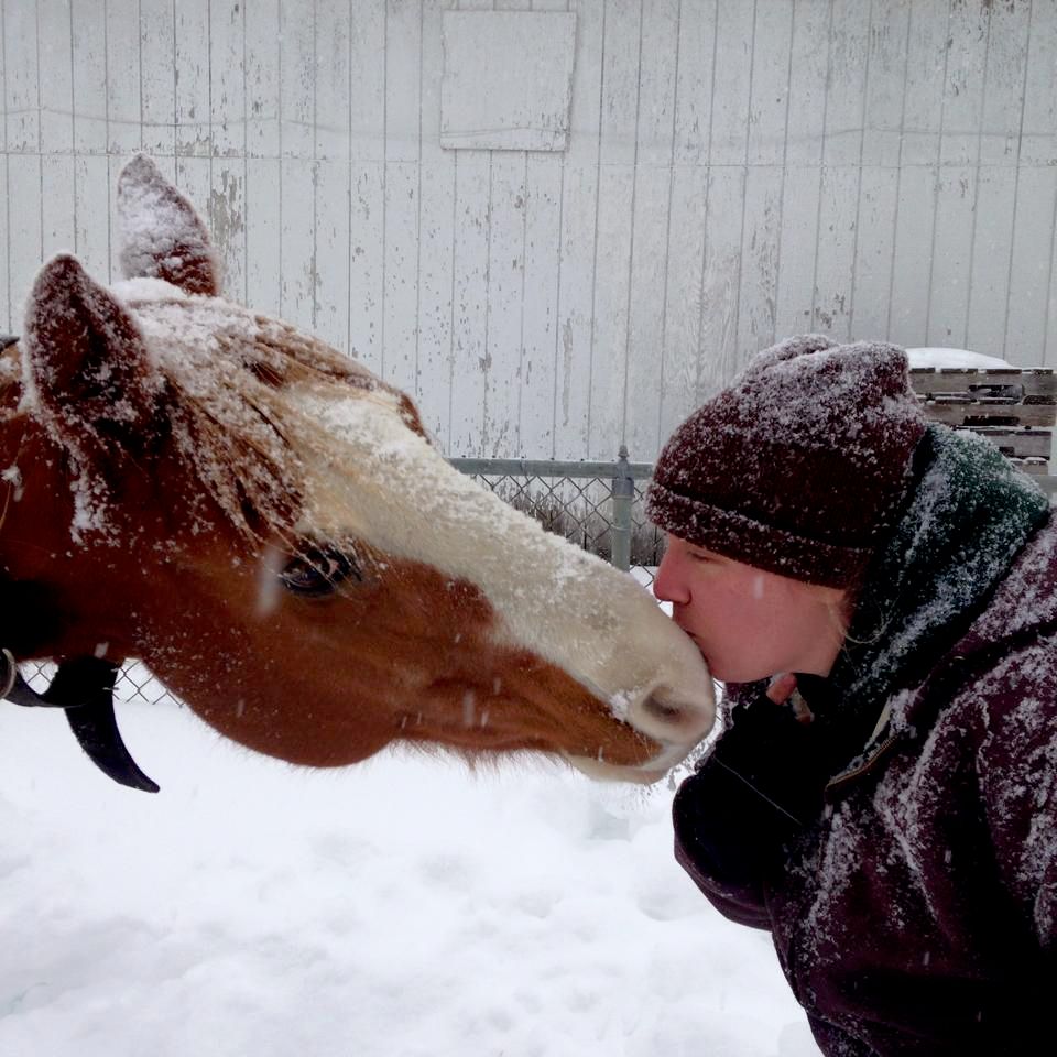 Erin and Wahpe showing the strong bond they have f