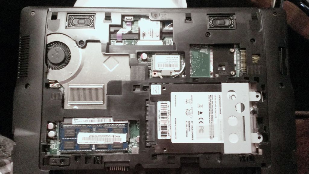 HDD upgrade to a SSD in a Acer laptop.