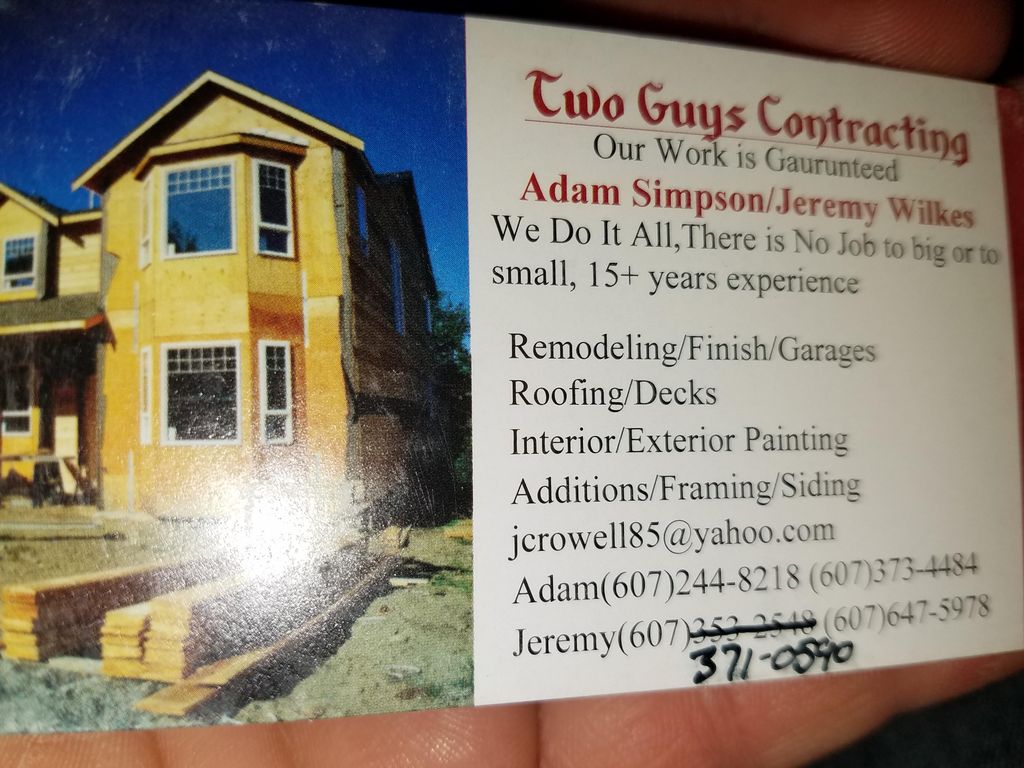 Two guys contracting