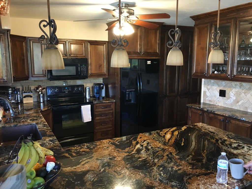 Stained rustic Alder kitchen