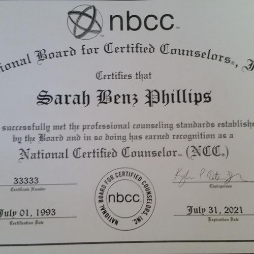 National Certified Counselor