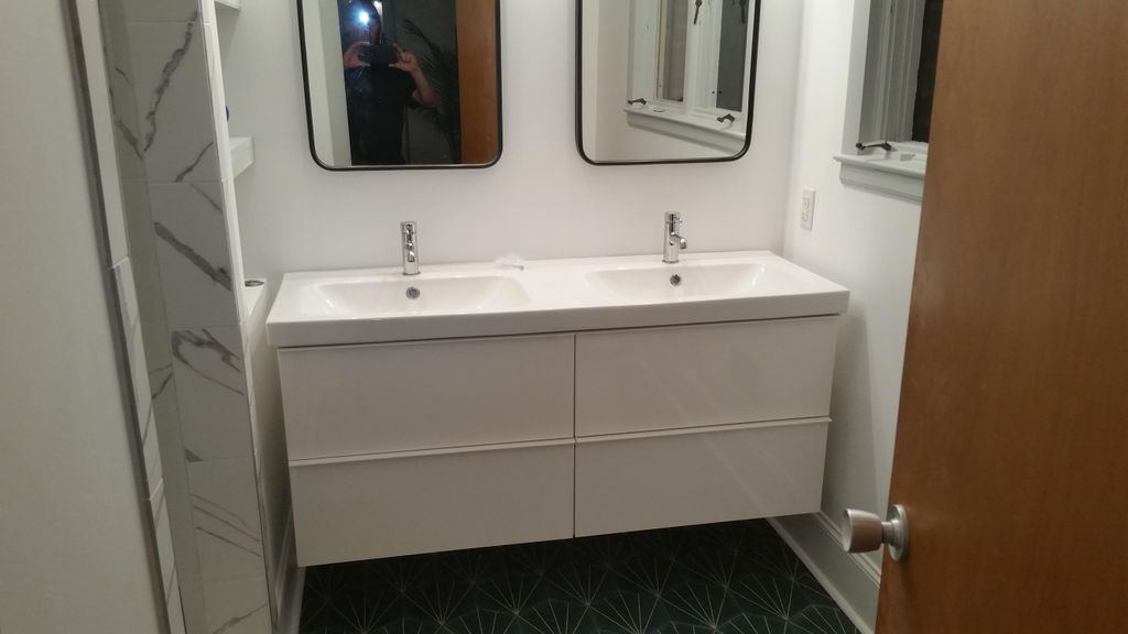 Vanities installed