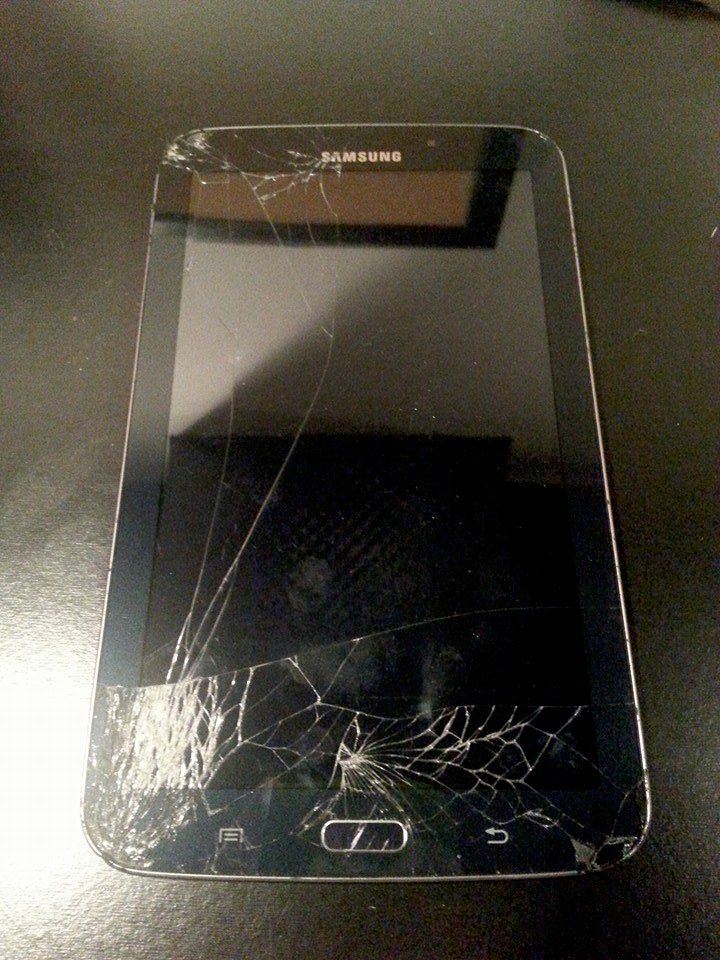 Shattered screen on a Galaxy Tab 3 7" tablet