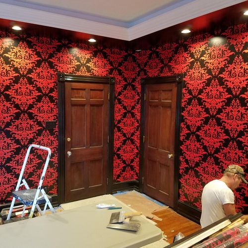 Painting and wallpaper installation, interior trim