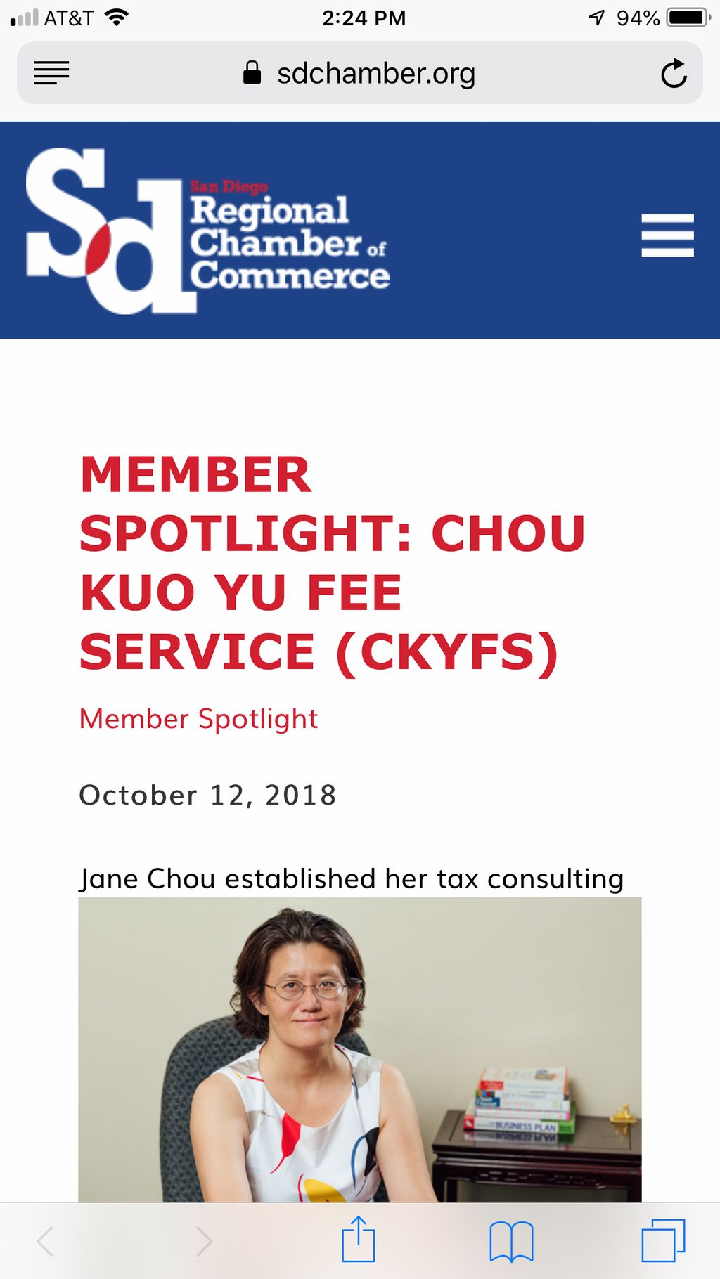 San Diego Regional Chamber of Commerce Spotlight o