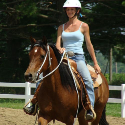This is my Arabian mare, Sierra, and I practicing 