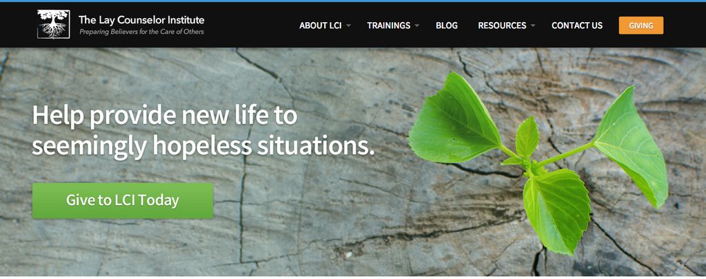 Website home page header I strategized, and worked