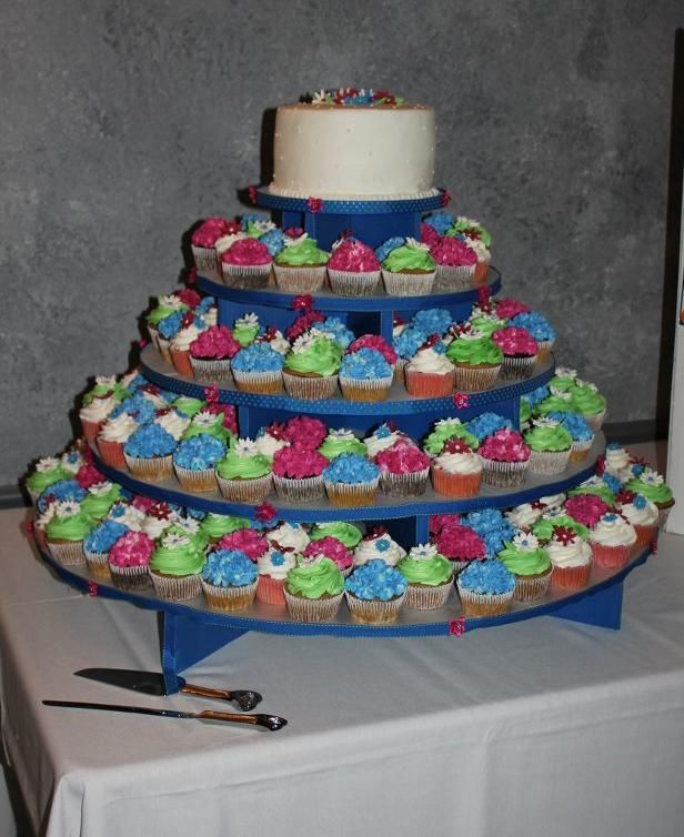 Wedding Cake and Cupcakes