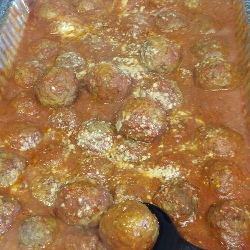 Our Homemade Meatballs our to DIE for.
