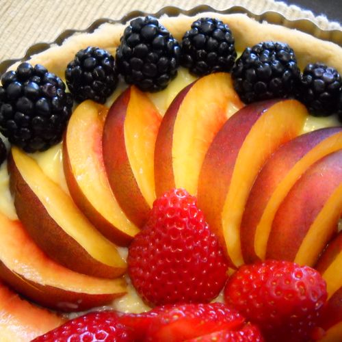 I make lots of fresh fruit tarts in the summer.  F
