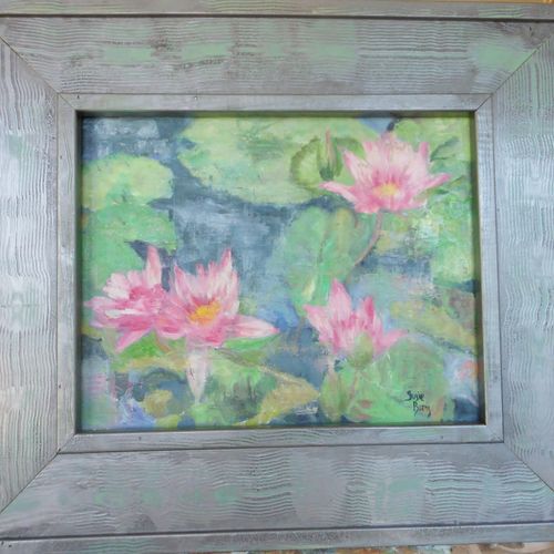 Pink Water Lilies - oil - 11 x 14
