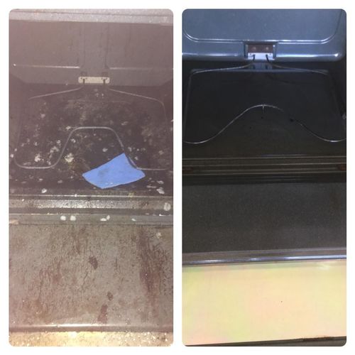Before and After Oven Cleaning 