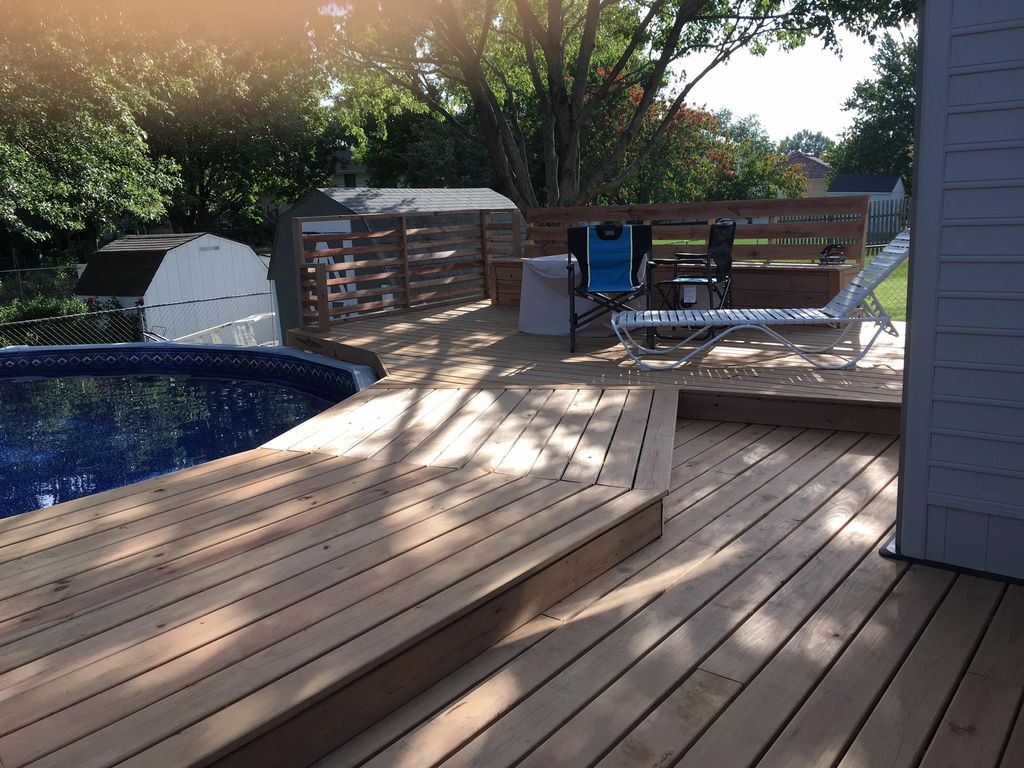 Right side view of deck.

This is a deck we design