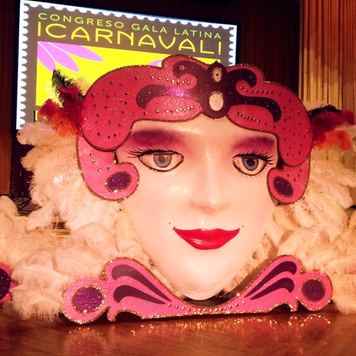8' high x 24' wide Carnivale Mask/float for event 