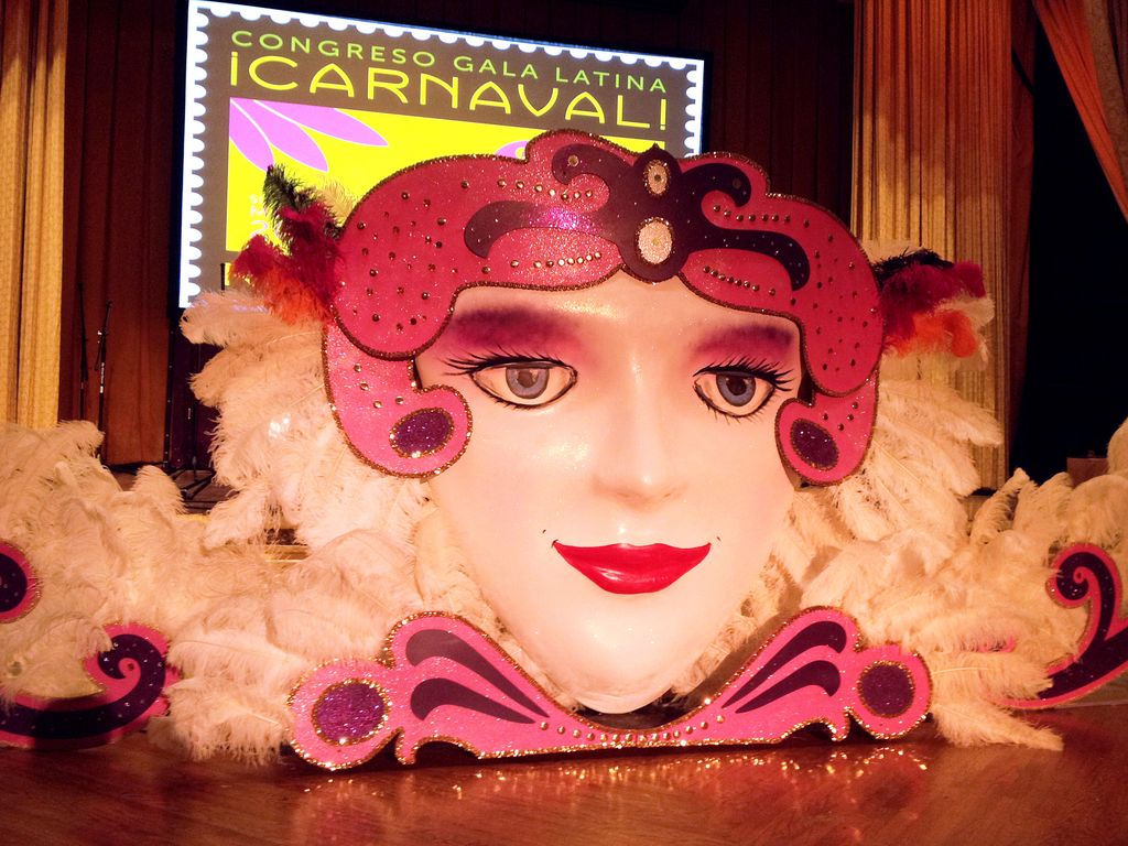 8' high x 24' wide Carnivale Mask/float for event 