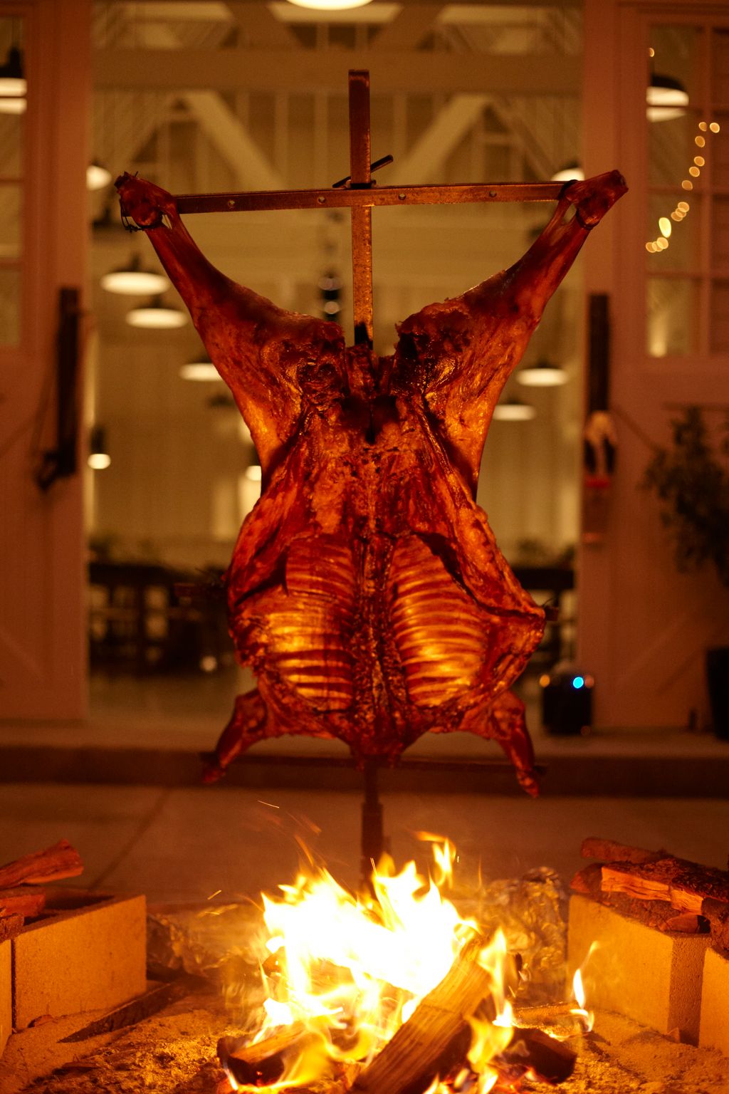 Whole roasted lamb