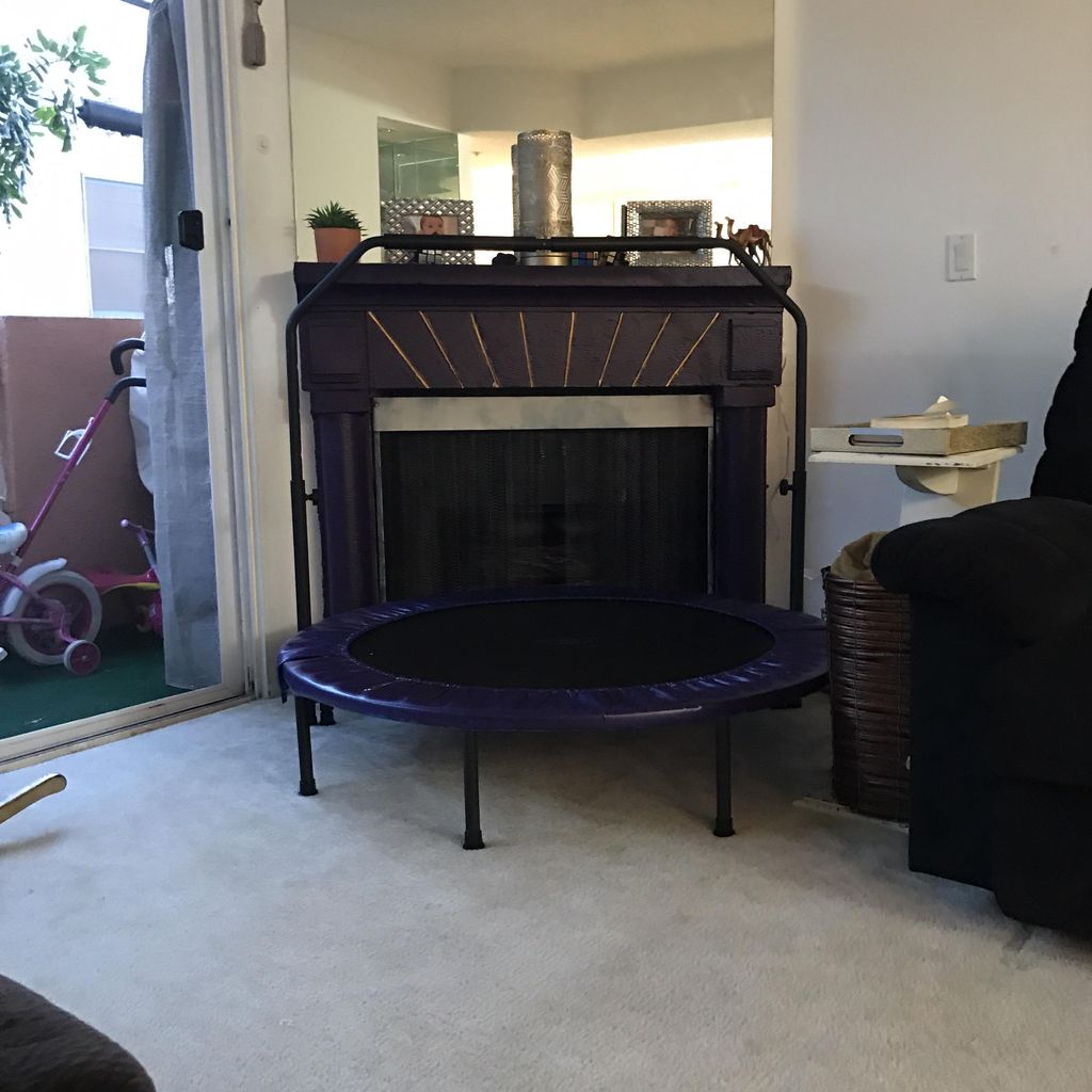 48" trampoline in a 1,000 sq ft apartment? Organiz
