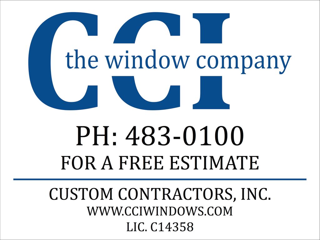 Custom Contractors Incorporated (CCI, the windo...