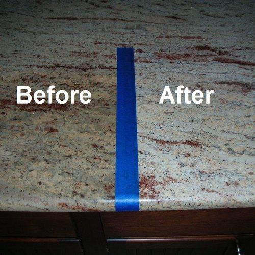 Counter top stain removal