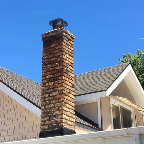 Common leak spot around the chimney - reflash chim