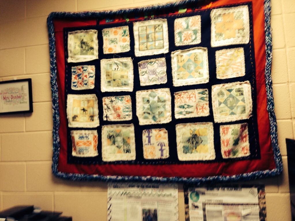 This quilt was made by my fifth graders to show fa