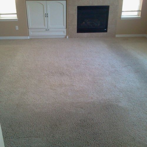 Before photo of dirty carpet