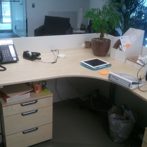 Galant Reception Desk and 
file Cabinet IKEA