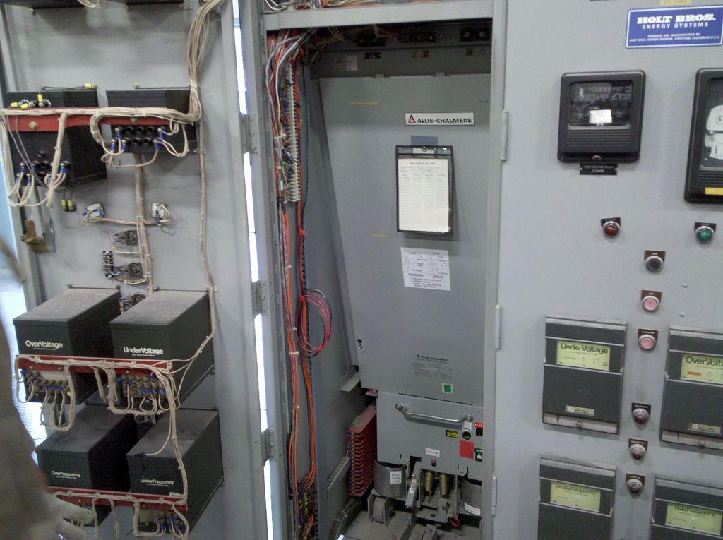 Circuit Breaker and protective relay cabinet for a