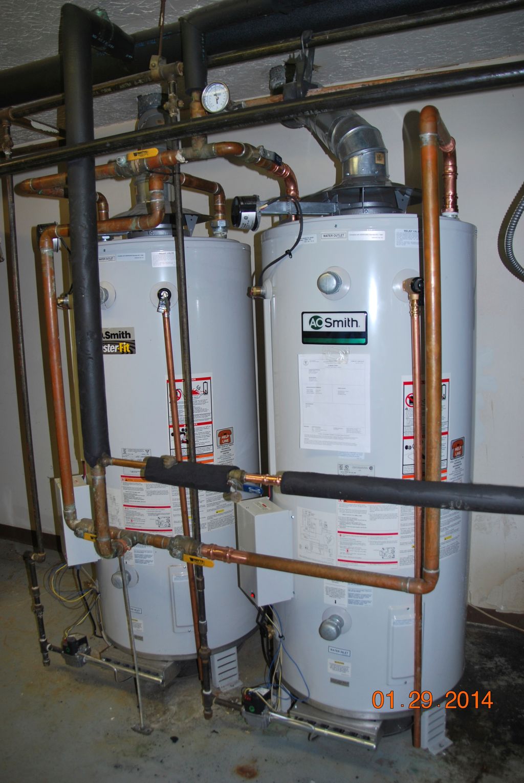 Commercial Hot Water Heater Added On Right Side.