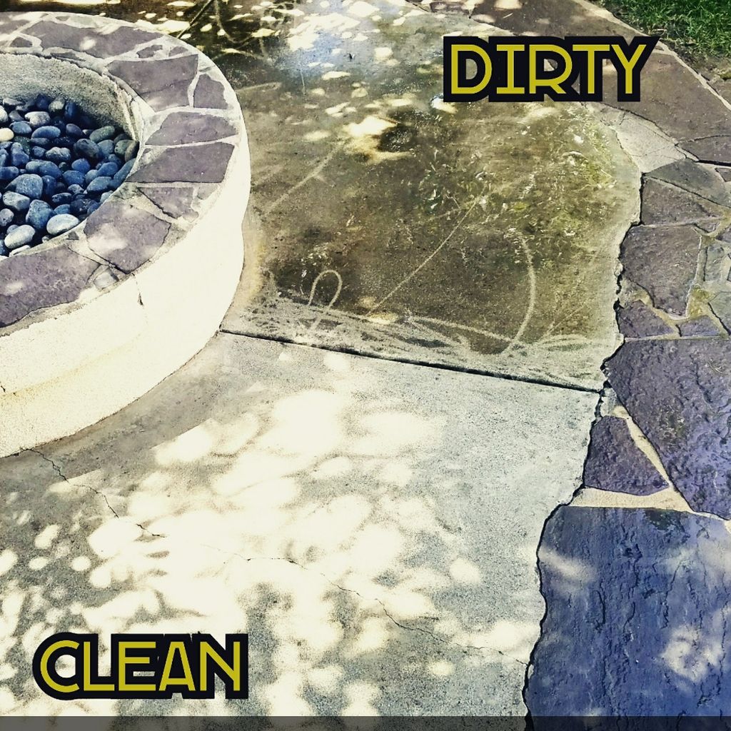 High pressurewashed thisback Patio todaycustomer w