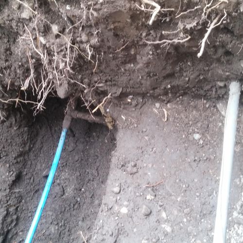 Another one of our water line repairs