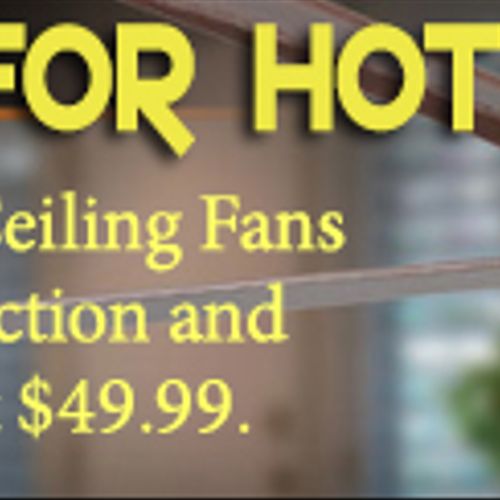 Banner ad/eMail content for client's ceiling fan p