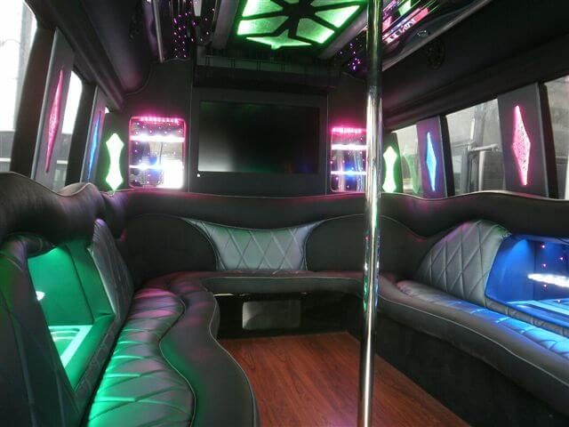 24 pass party bus interior