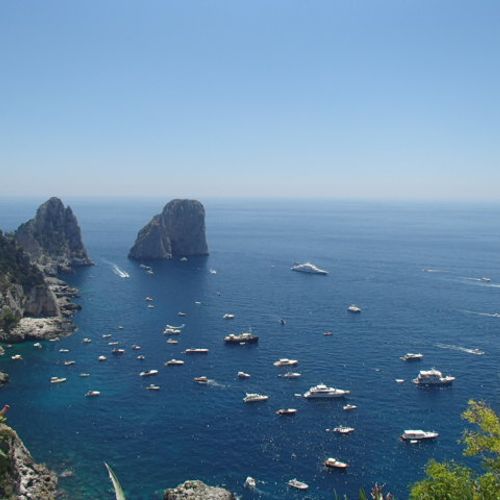 View from atop the island of Capri