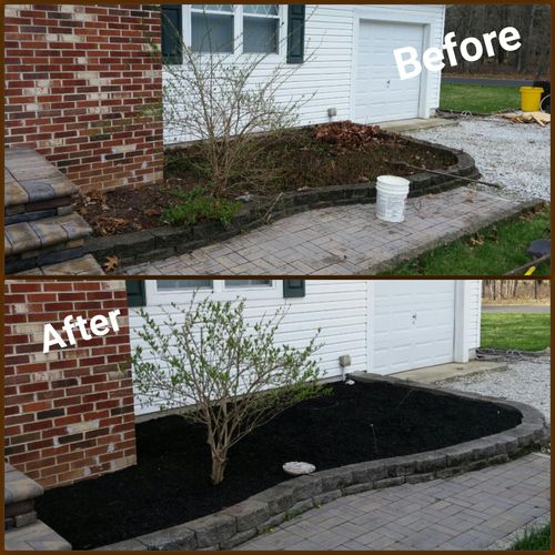 Cleanup, Trim, Weed Barrier, and Mulch -Waterford,
