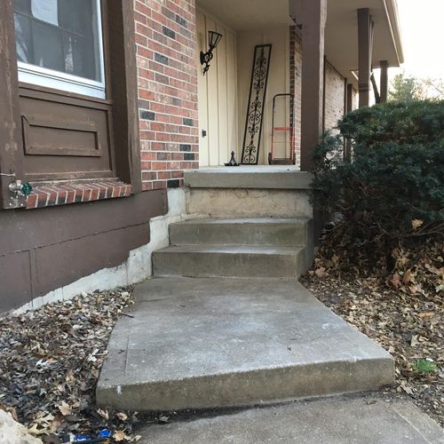 12" sidewalk lift, bringing the steps back to usab
