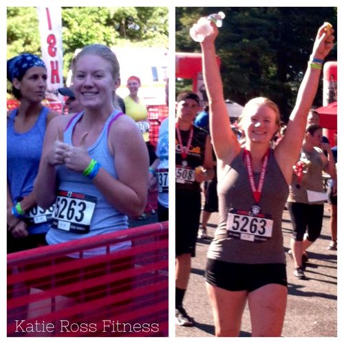 Before and after shot from the Rugged Maniac 5k