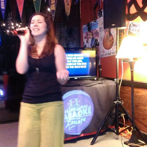 Kaleigh Singing at our Weekly DJ / Karaoke Show in