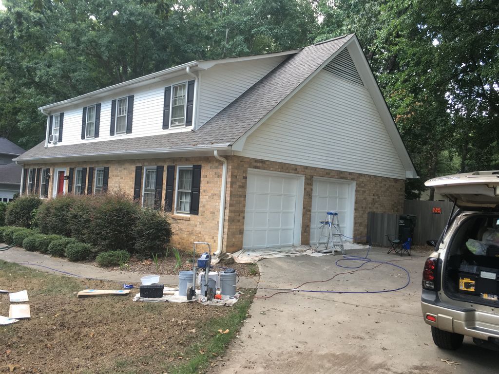 Painted Garage Doors and All Trim