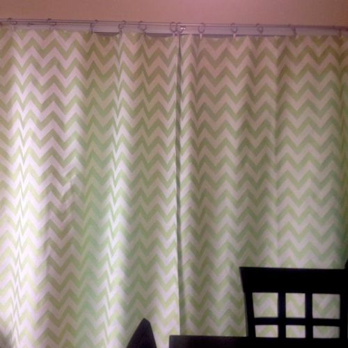 Chevron home decor fabric curtains.
