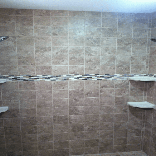 standard 4" tiles with shelves